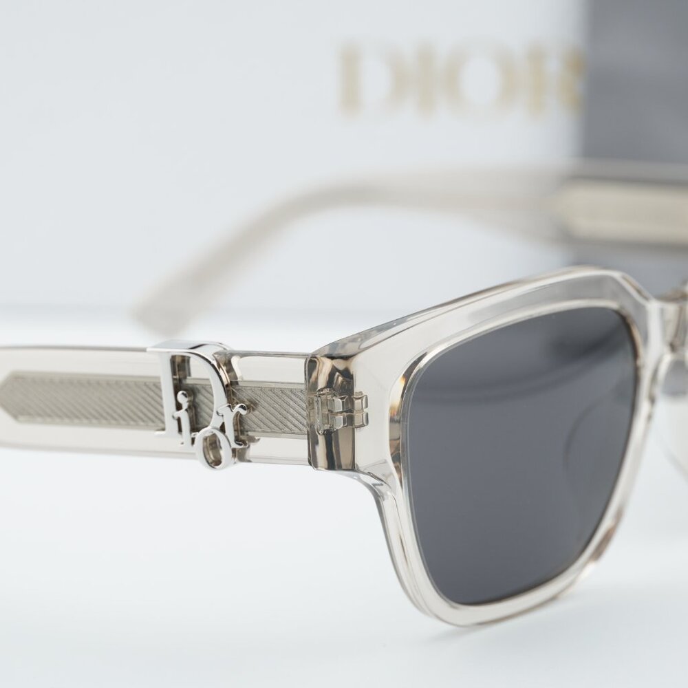 Dior OBLIQUE S1F 78A0 Square Sunglasses - Khaki/Grey - Picture 7 of 12